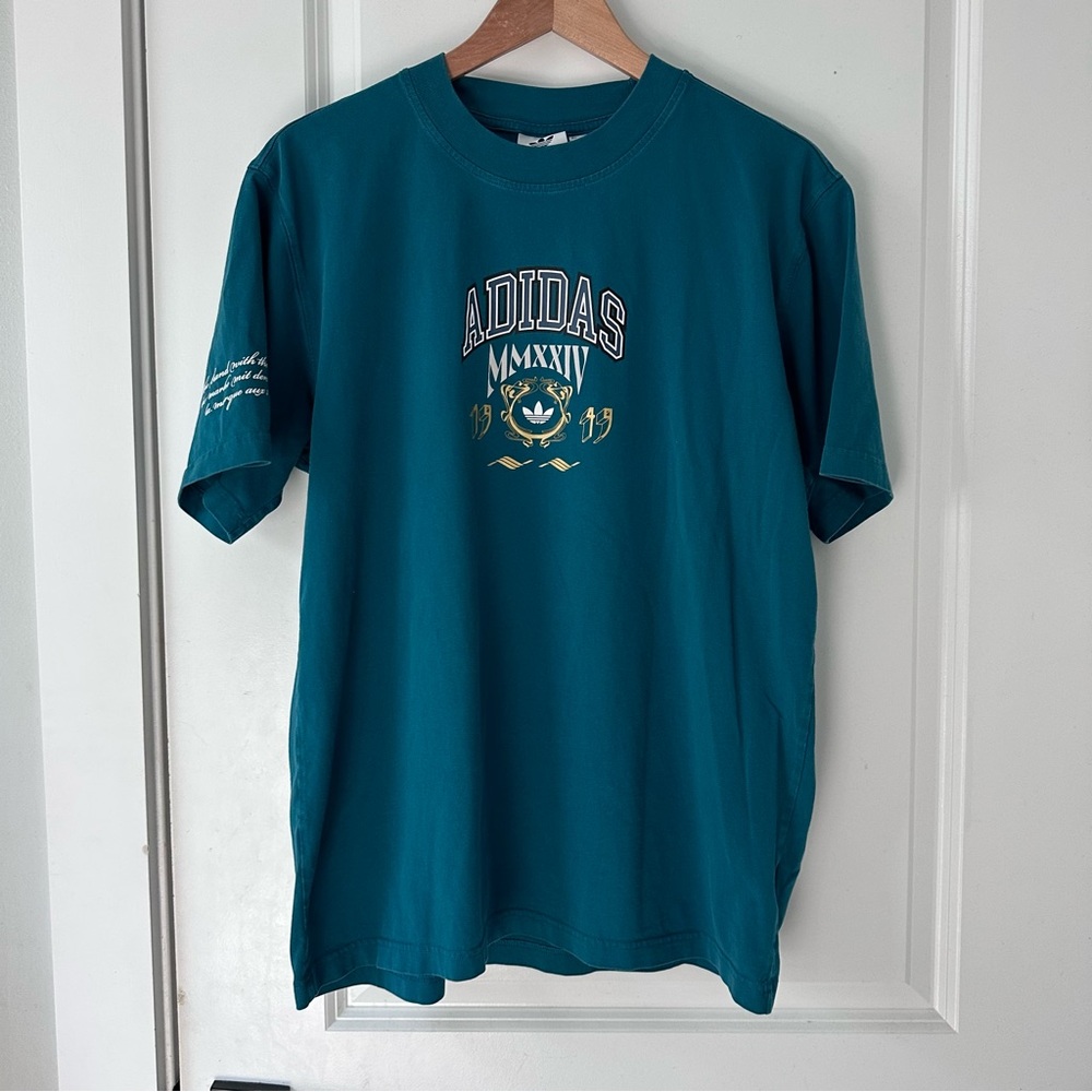 Adidas Men's Blue Graphic Tee L
